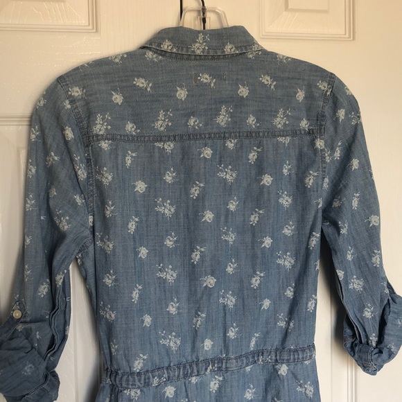 Old Navy Denim Button sleeve Tie Waist Shirt Dress - Picture 5 of 7